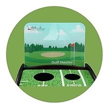 Wood Golf Putting Green Mat Practice Putting Green with Ball Return Indoor Golf Putting Green