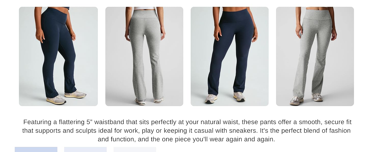 BY - DESK - Women's Spacedye High-Waisted Bootcut Pant - 3