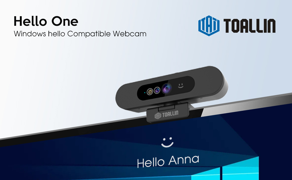 TOALLIN 1080P FHD cam for Windows Hello Face Login, Facial