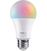 Cree Lighting Connected Max Smart Led Bulb A19 60W Tunable White + Color Changing, 2.4 Ghz, Works...