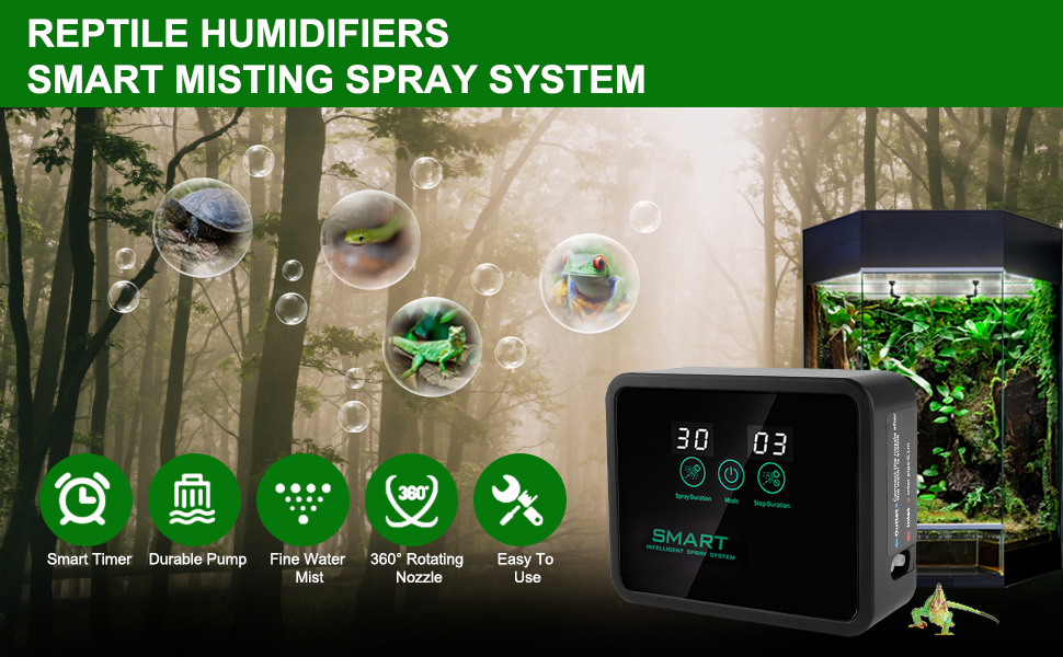 Reptile Fogger, Reptile Humidifiers with Humidity