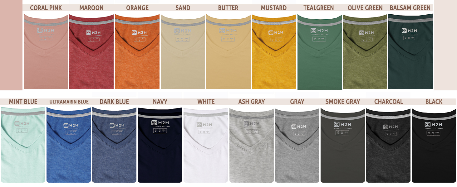 V-Neck (CMTTS0197) / Crew-Neck (CMTTS0198) Short Sleeve T-shirt / Cotton blended Fabric