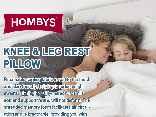 Amazon.com: HOMBYS Shredded Memory Foam Knee Pillow for Side