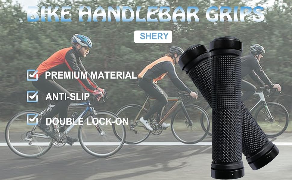 2PCS bike Handle Grips Rubber mountain bicycle handlebar