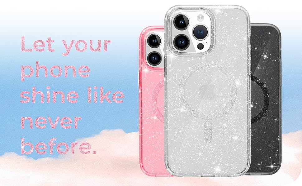 decoreco iphone 16 pro max plus gilittery case