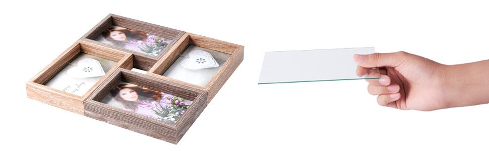 4 photo frames with acrylic safety glass