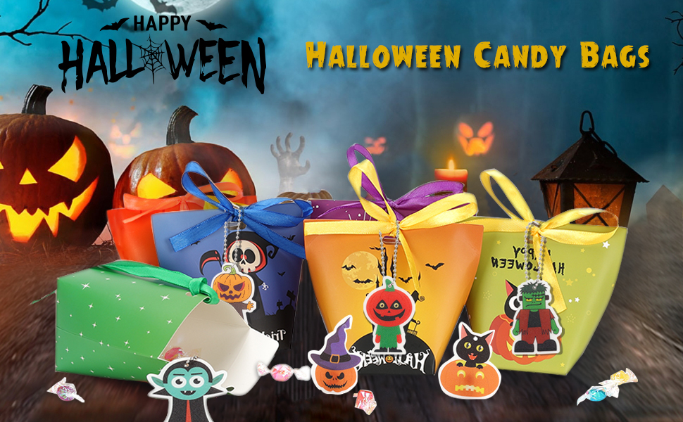 Halloween Candy Bags Treat Bags 36PCS Paper Halloween