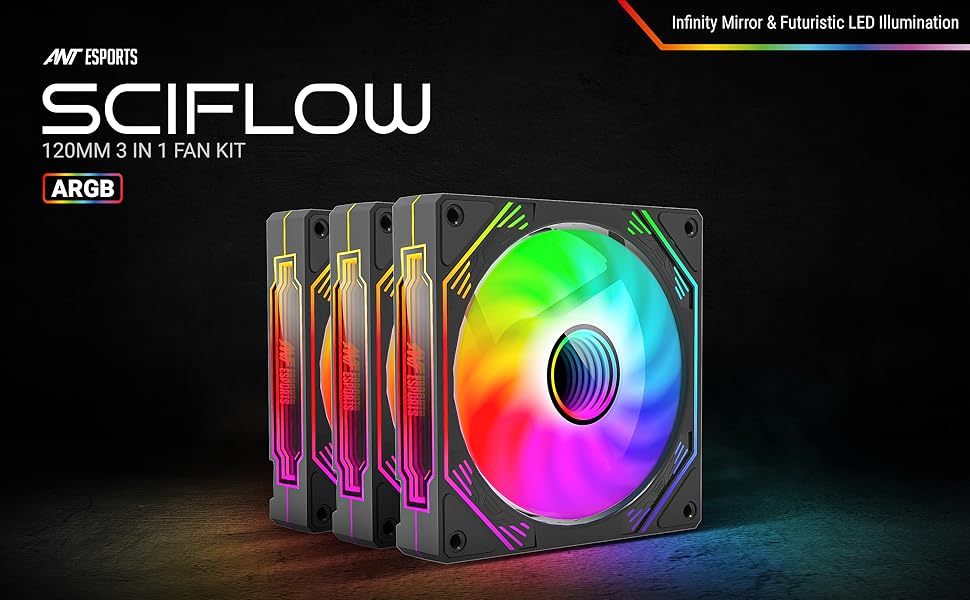 ant esports sciflow argb kit case fan kit