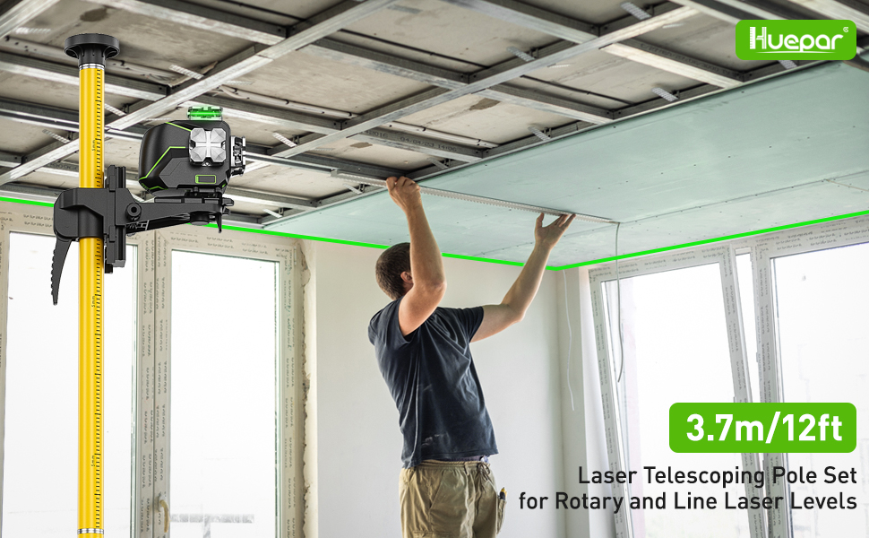 Huepar laser level pole