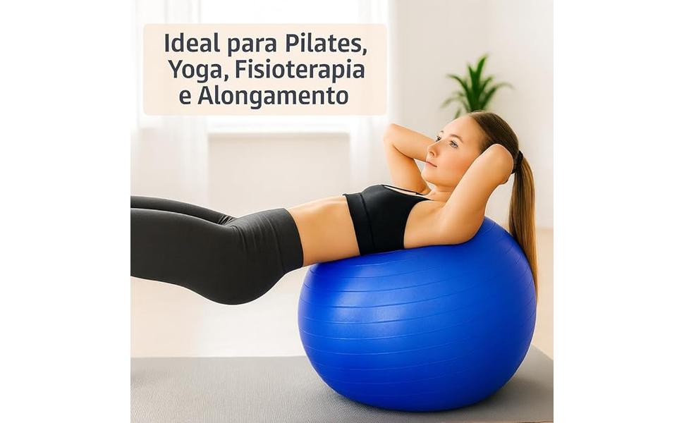 bola de pilates; bola de pilates 55cm; bola de pilates antiestouro; bola de pilates com bomba; 