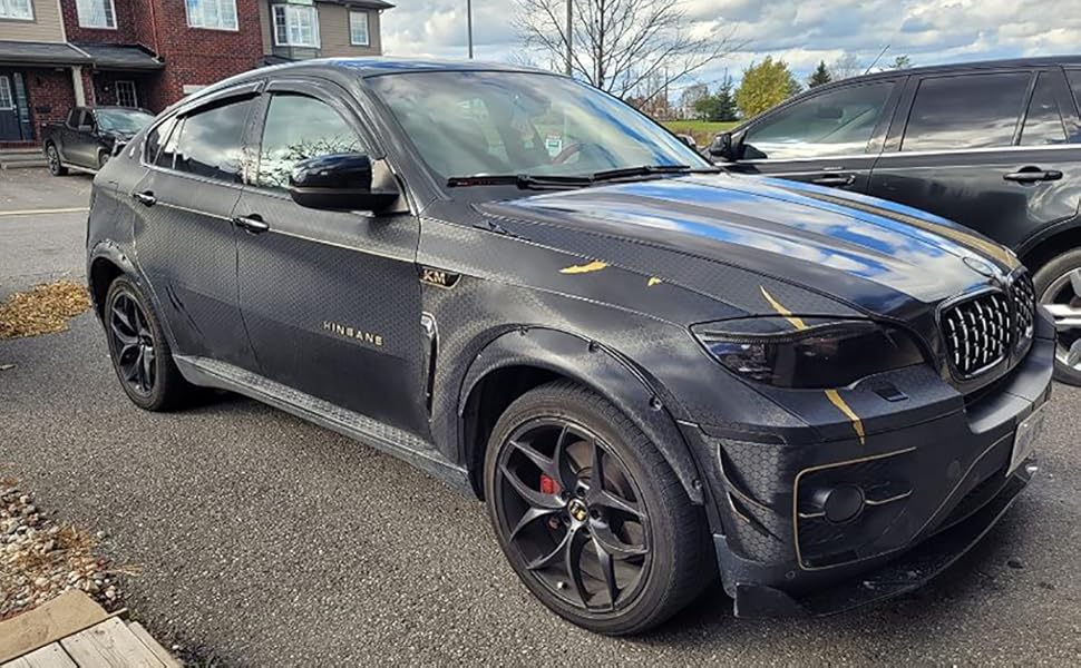 Universal Flexible Car Fender Flares Extra Wide Body Wheel Arches (2*Small+*Large), Fender