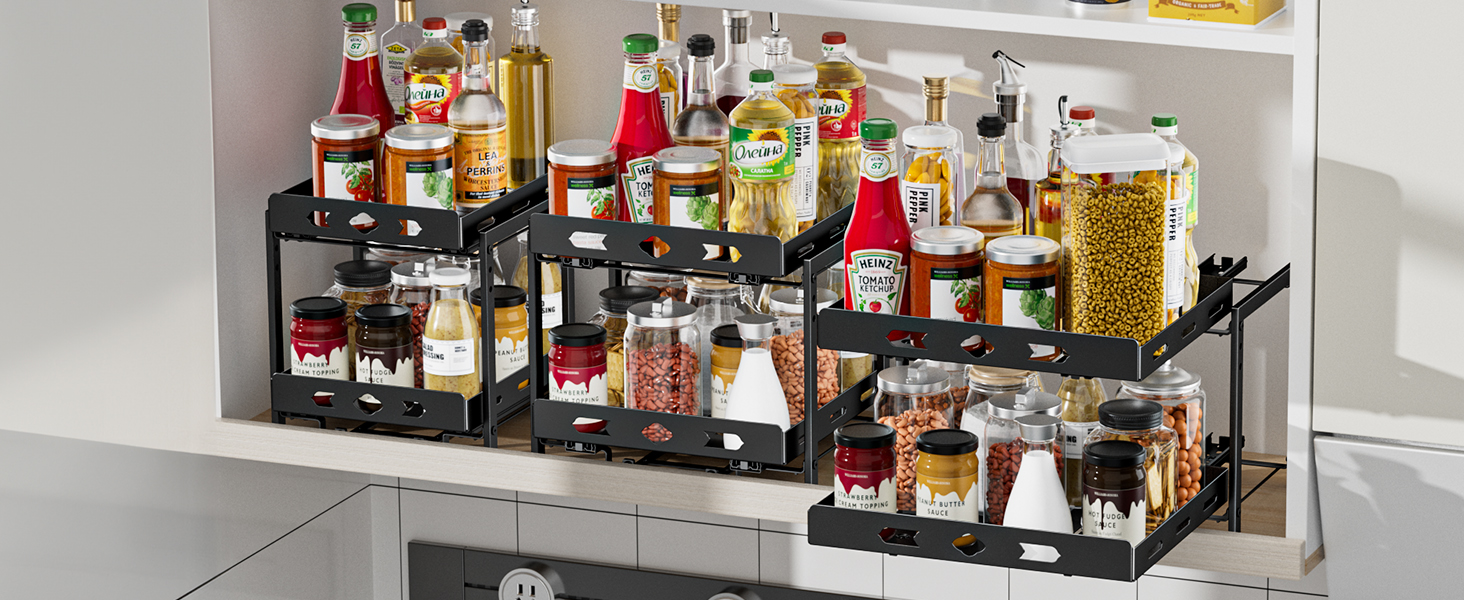 cabinet spice rack organizer