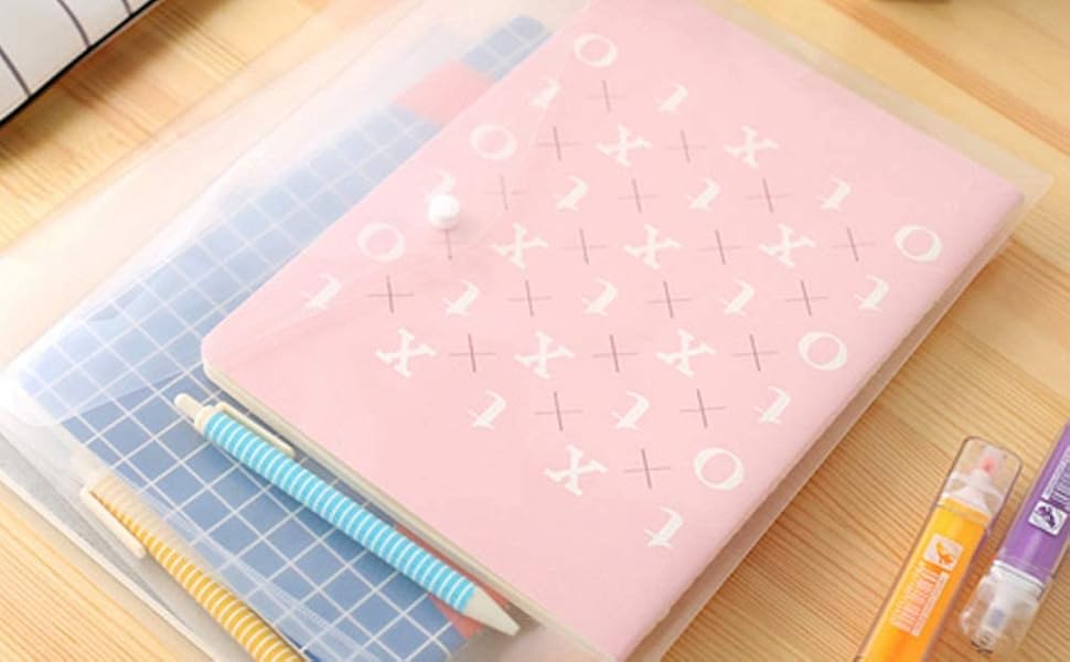 100 x Premier Quality A4 Clear Plastic Stud Wallets Thickness 0.16mm