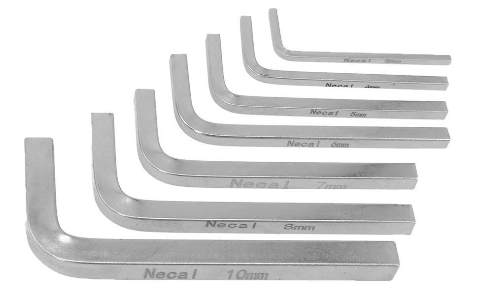 JHEUAYK LShaped Square Head Wrench Set, 310mm, Chrome Vanadium Steel, Silver