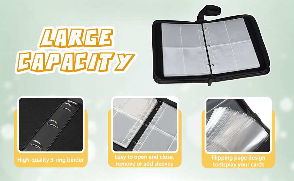 Football Card Binder,4Pocket Book For 480 Cards,60