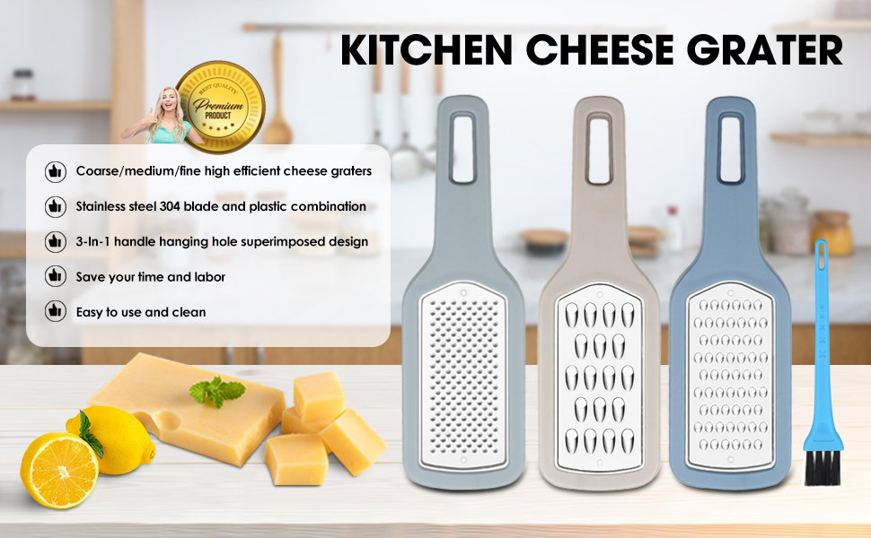 Cheese Grater Lemon Zester Hand Grater, Parmesan Cheese Grater with