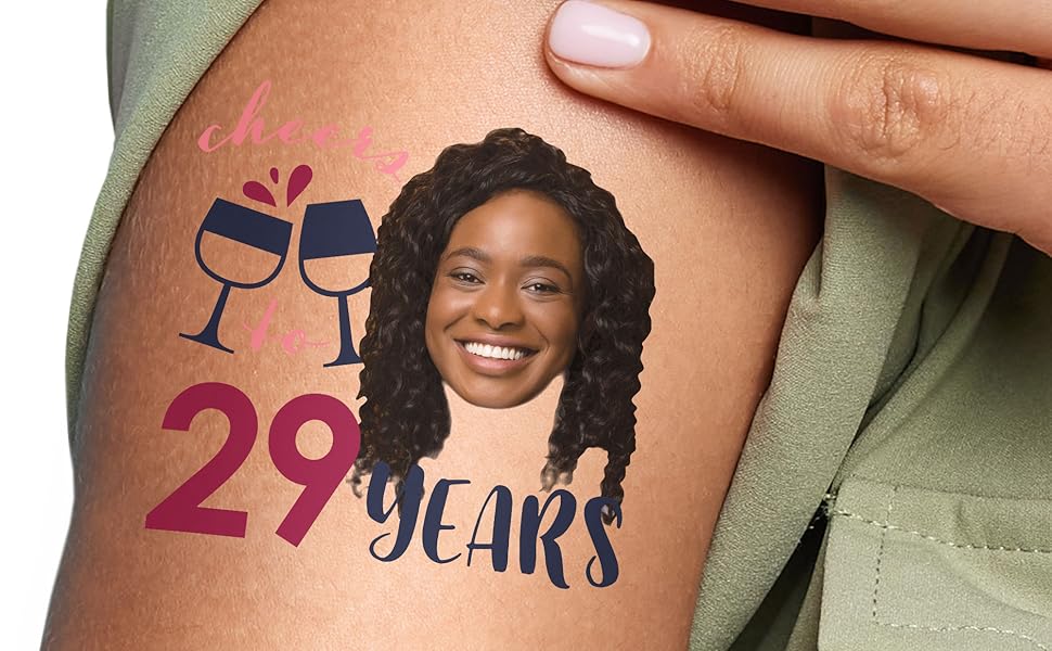 But First, Wine Fun Face Tattoo