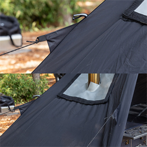 STOVEHUT Black Lightweight Shelter with Two Tarp Poles and Two Tent Poles