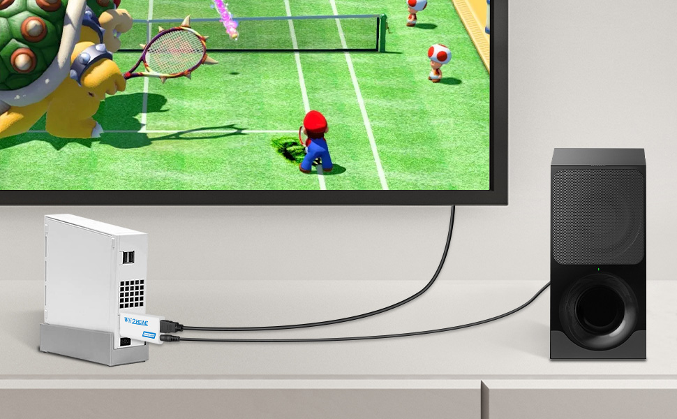 Uzifhdhi Wii to HDMI Converter, Wii to HDMI Adapter for Wii to HDMI HDTV/Monitor