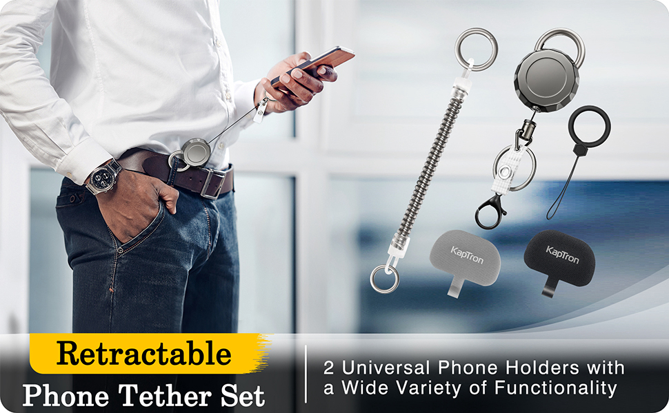 Kaptron Phone Lanyard Tether Set AntiTheft Phone Lanyard Tether with Phone Tether