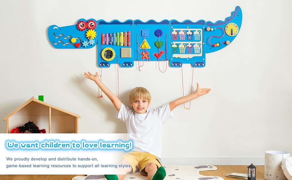 Amazon.com: nigwet Crocodile Sensory Toys Activity Wall Panels