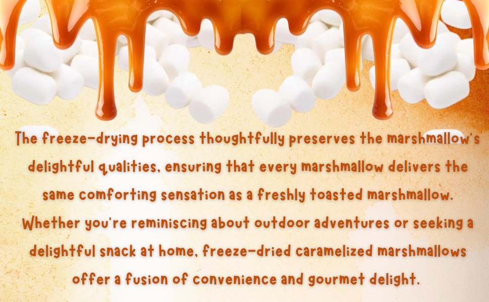 G-Box Freeze Dried Marshmallows, Mini Caramel Marshmallows