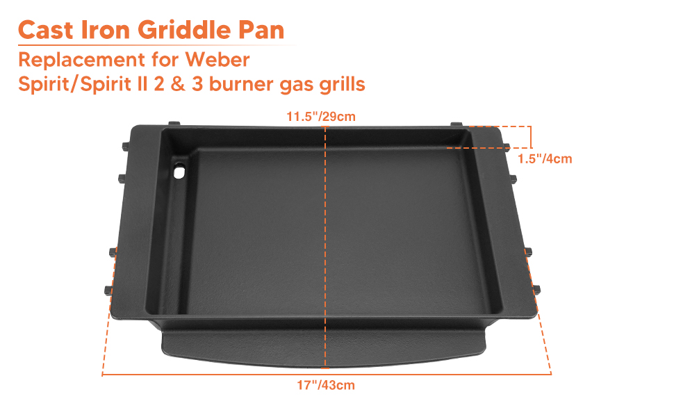 Onlyfire 7658 Grill Griddle for er Spirit & Spirit II