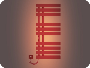 Porte Serviette Electrique, 500x1100mm Chauffe Serviette Thermostatique Intelligent, Mural Radiateur Salle De Bain, Serviettes Chauffant Seche, économie D'énergie, Affichage LED, Noir, Droite 14 Porte-serviettes électrique