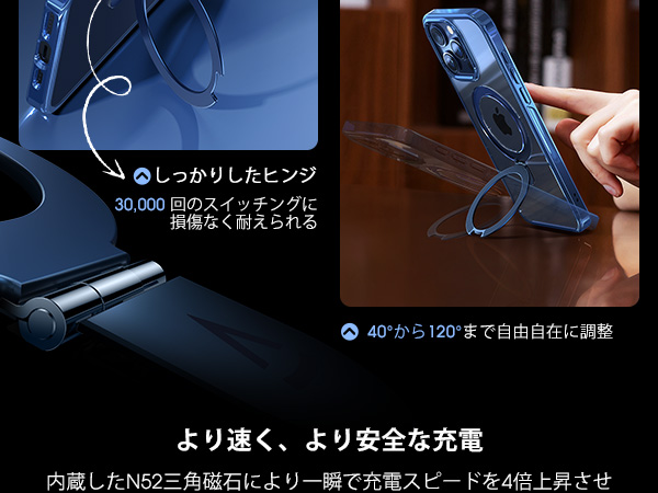 iPhone 15 Pro 用 ケース チタニウムリング付き 角度調整 Amazon.co.jp: 【Magsafe対応・チタン製スタンド】Alphex iPhone