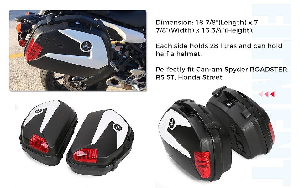 Saddle Bags Accessories Luggage New Hard Saddlebags for Canam Spyder