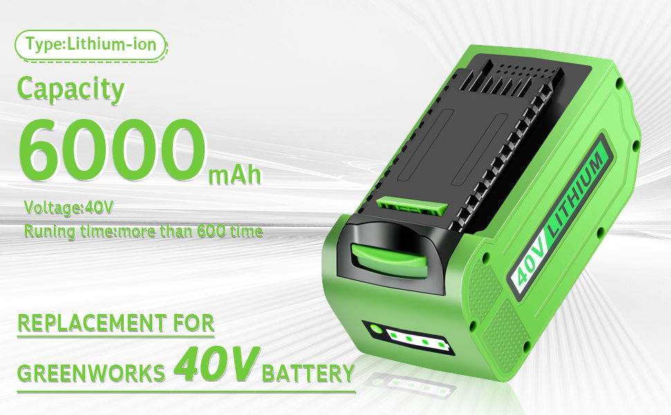 GREENMAX　50791 Amazon.com: CaliHutt 【3rd Upgrade】 6.0Ah 40V Replacement