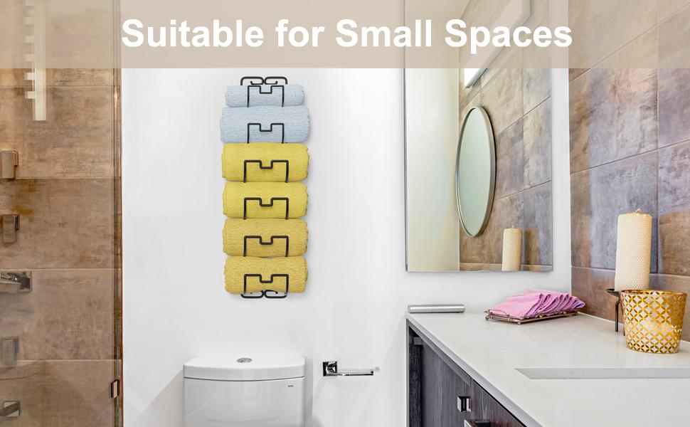 a picture of a towel rack with towels hanging on it.