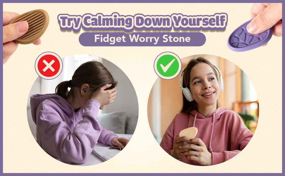 Fidget worry stone for calming down.