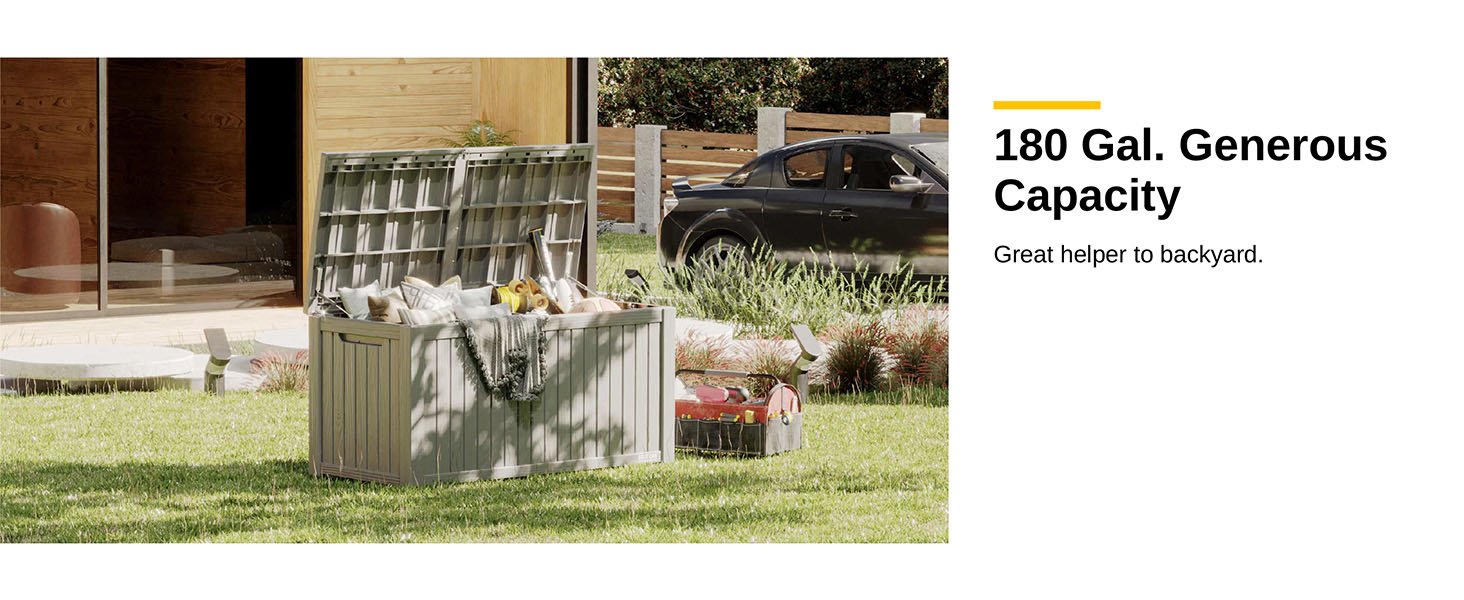 180 gallon deck box