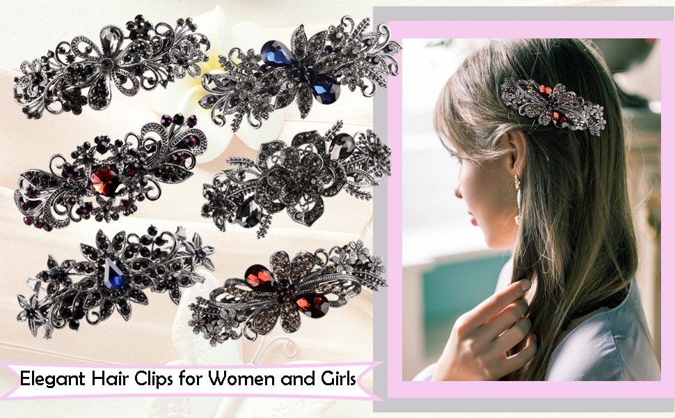 Rhinestones Hair Clips