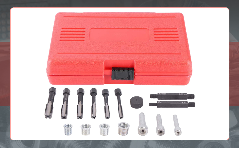 33PCS Glow Plug Thread Repair Kit, Thread Repair Tool