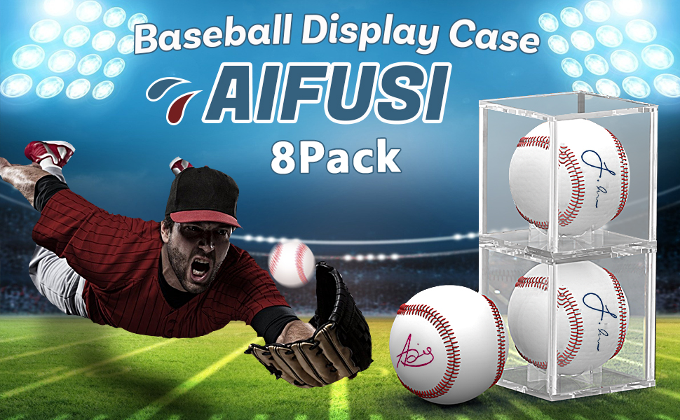 Baseball Display Case, UV Protected Acrylic Cube Baseball