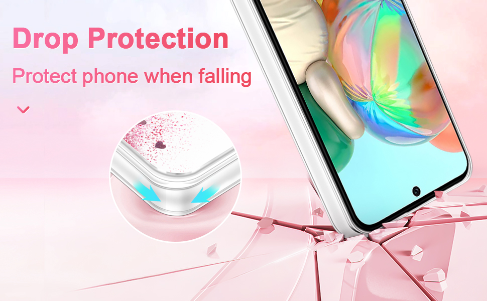 Qiinogow Case Compatible with Motorola Moto G14, Glitter Case With Quicksand Flowing Liquid, Clear Transparent TPU Gel Silicone ShockProof Protective Phone Cover for Girls (Pink) 13 3