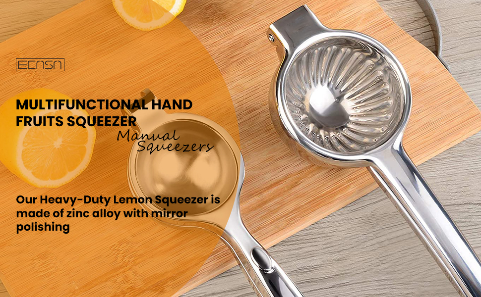 ECASA™ Lemon Squeezer, Stainless Steel lemon Squeezer Hand Manual with