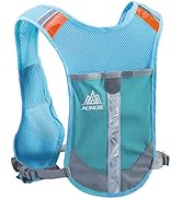 JEELAD Running Hydration Vest Trail Running Backpack BPA-Free Leak-Proof Running Water Bottles fo...