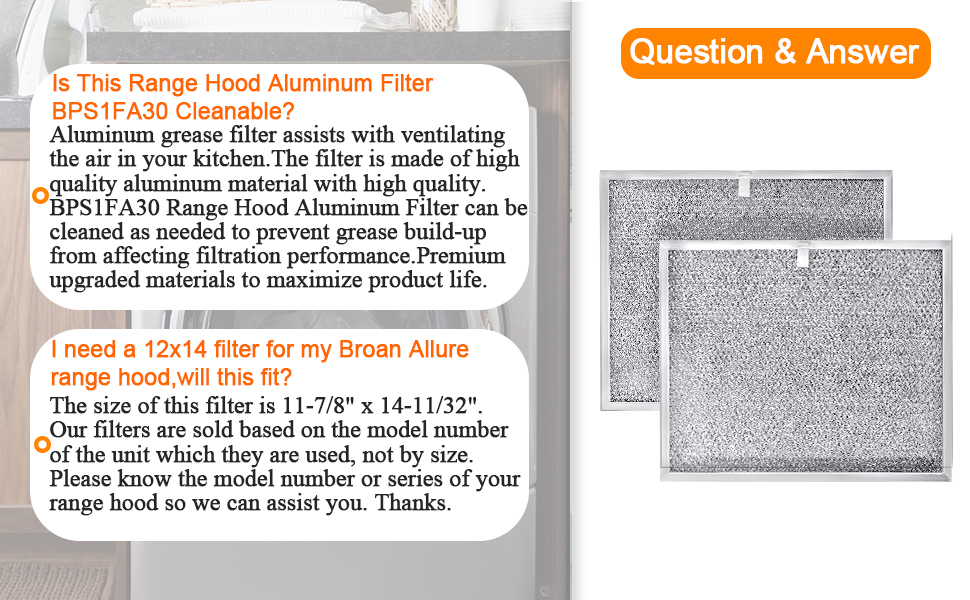 Fit for N-utone allure 30"-WS1 & QS1 & WS2 range hood sears 5260 - 30" series range hood filter