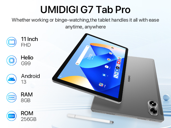 UMIDIGI Tablet 16GB RAM+256GB ROM G99 Octa-Core Android