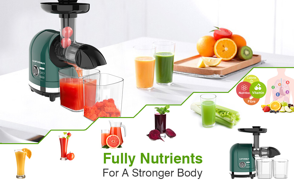 Vegetable Juicers for Celery Wheatgrass Ginger Beets, Fruit