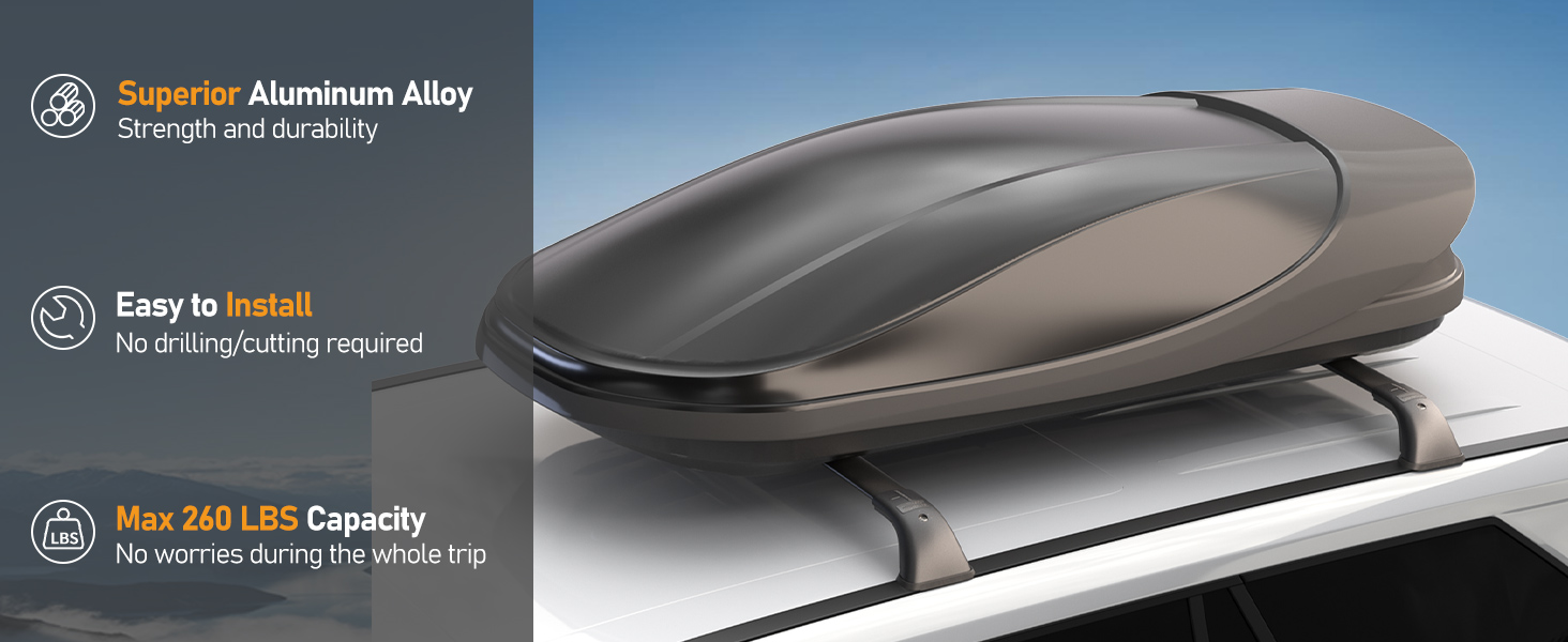 HOPE YOU READY 260lbs Roof Rack Cross Bars Fit for Toyota