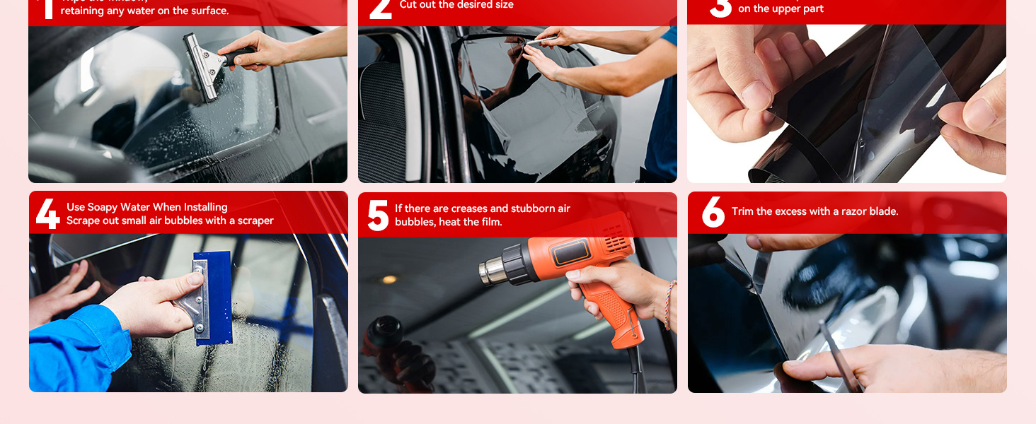 IAQWE Car Window Tint 20" in x 10'Ft with 20 VLT, Nano