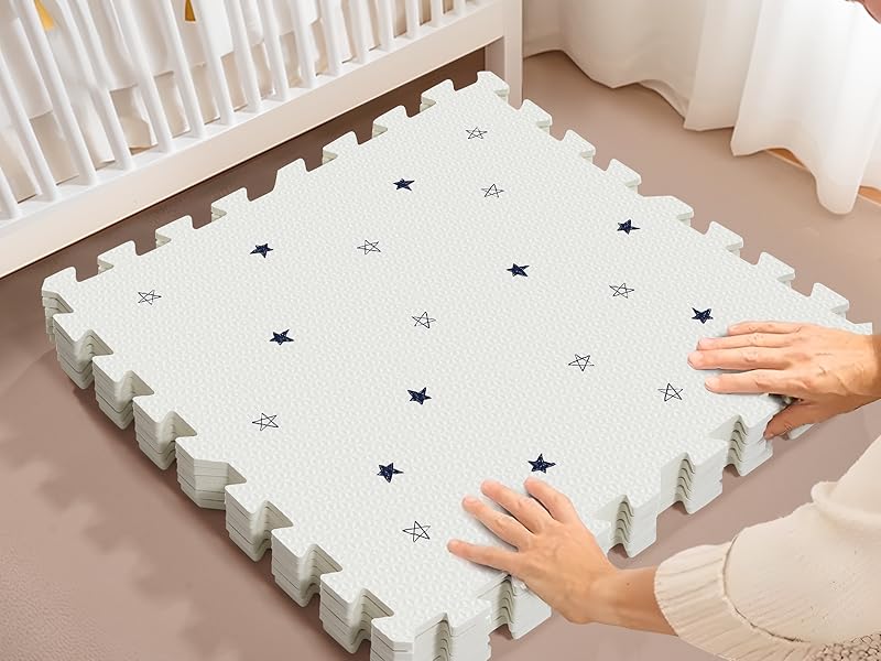 Baby Foam Play Mat, PIGLOG 72x48 Baby Crawling Mat, Floor
