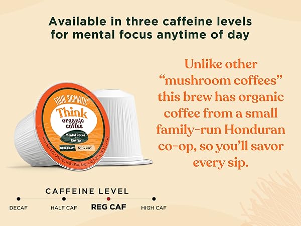 Available in three caffeine levels for mental focus anytime of day.