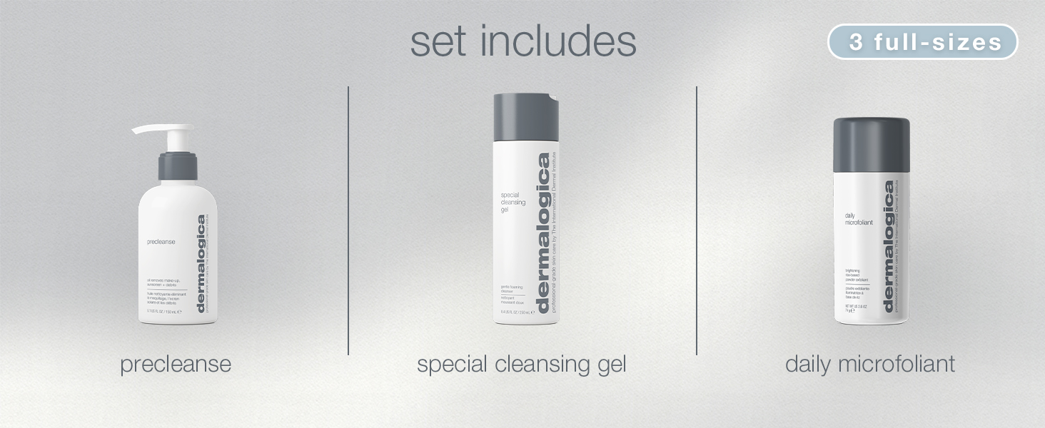 3 full size precleanse special cleansing gel daily microfoliant
