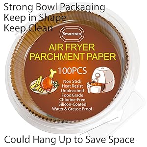 Air Fryer Disposable Paper Liner Air Fryer Liners Parchment Paper Liners Disposable Liners 8 inch