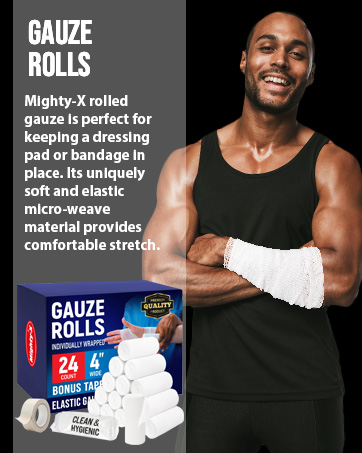 24 Gauze rolls individually wrapped